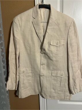 Inserch 100% linen suit sz large